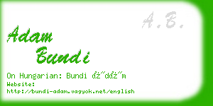 adam bundi business card